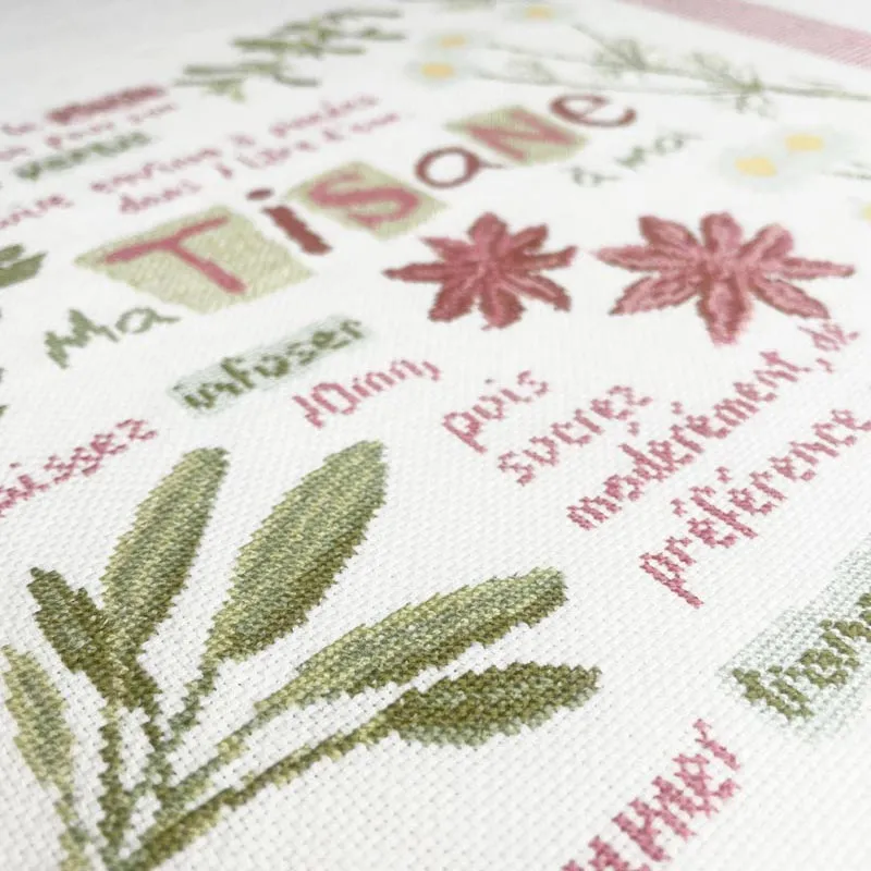 LiliPoints My Herbal Tea borduurpatroon theedoek