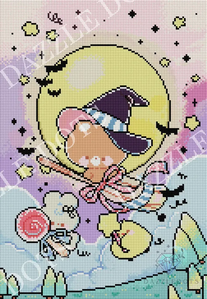 Dazzle Dots LDS-7063 Moonlight flight diamond painting 31x45 cm