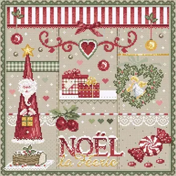 Madame la Fée La Féerie de Noël borduurpakket linnen aïda