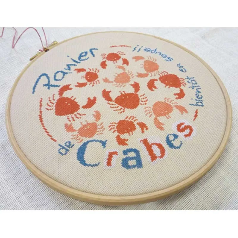 LiliPoints Crab bucket borduurpatroon kruissteek beige