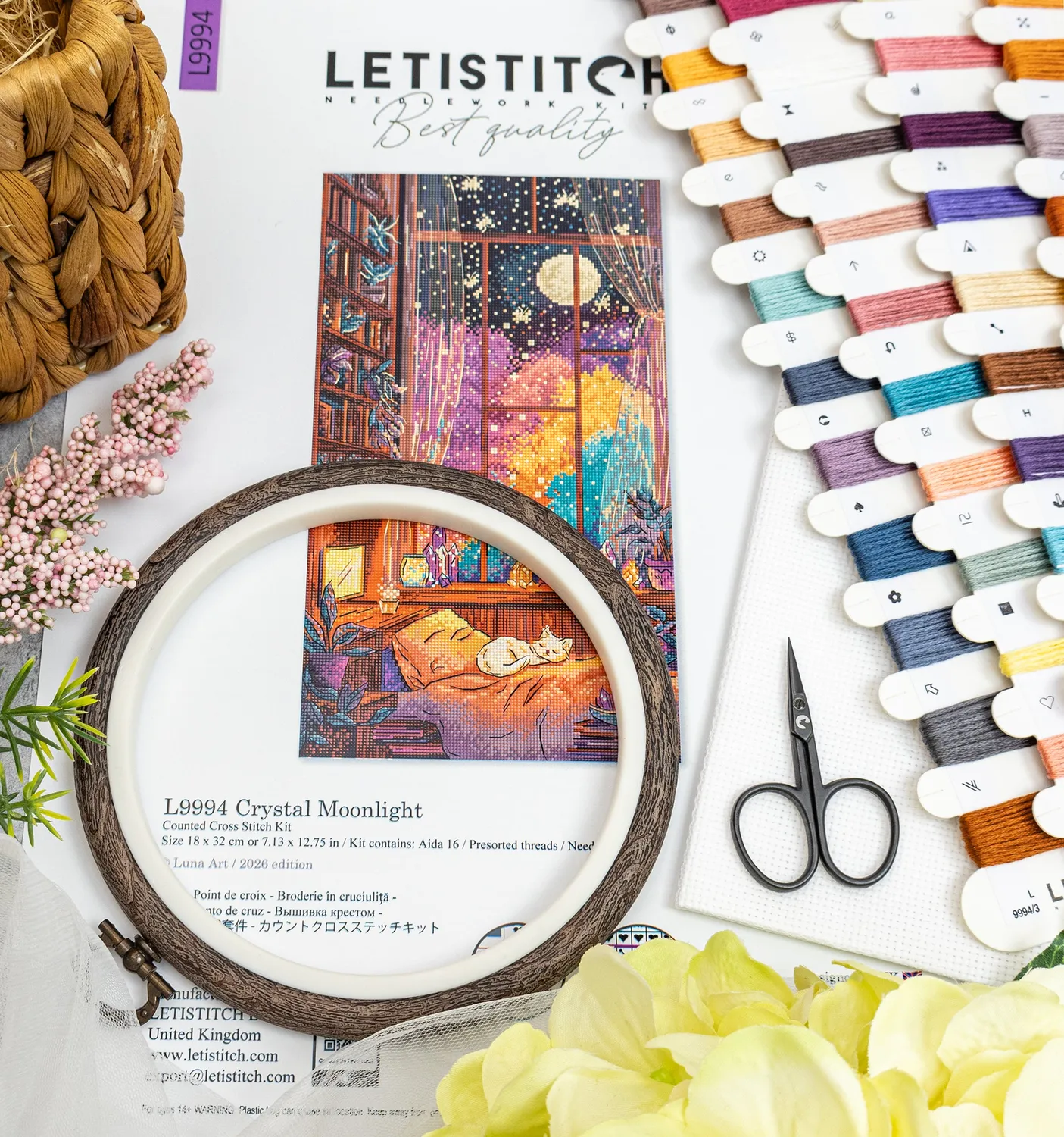 Leti Stitch L9994 Crystal Moonlight borduurpakket Aida 16ct