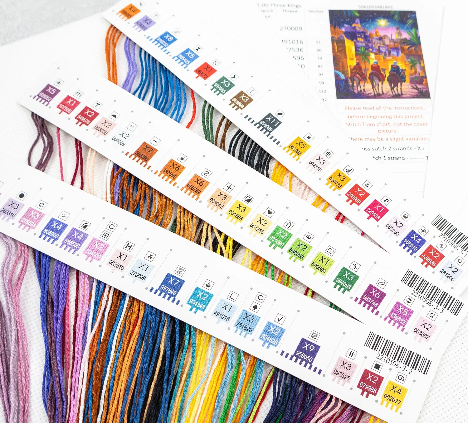 Leti Stitch LI 62-00 Three Kings borduurpakket 23x29 cm Aida