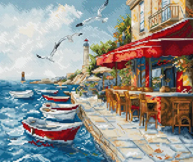 Leti Stitch L9986 Harbor Breeze borduurpakket zee