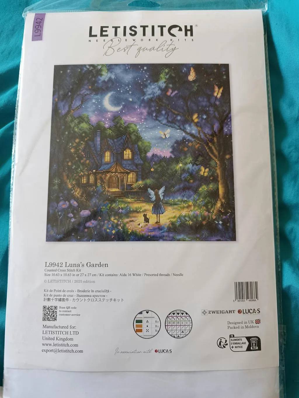 Leti Stitch L9942 Luna’s Garden kruissteek 27x27