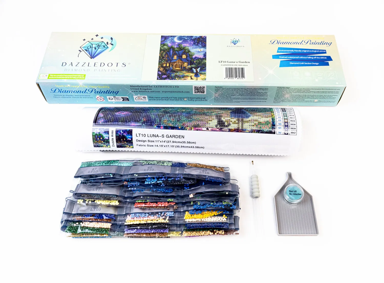 Leti Stitch Dazzle Dots LT10 Luna’s Garden diamond painting maan