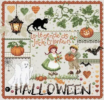 Madame la Fée Jack O' Lantern 198 borduurpatroon 2 vellen