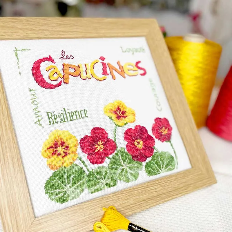 LiliPoints Les Capucines borduurpatroon bloemen 150x151