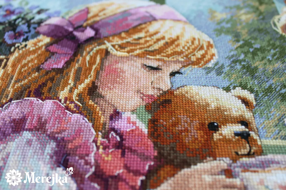 Merejka The Teaparty borduurpakket zomer 31x37 cm