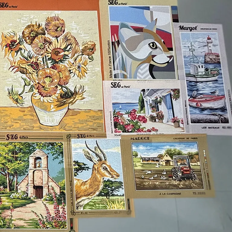 SEG stramien set 10 stuks bedrukt assorti