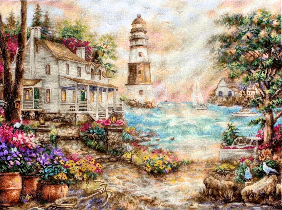 Leti Stitch 962 Cottage by the sea borduurpakket 42x32
