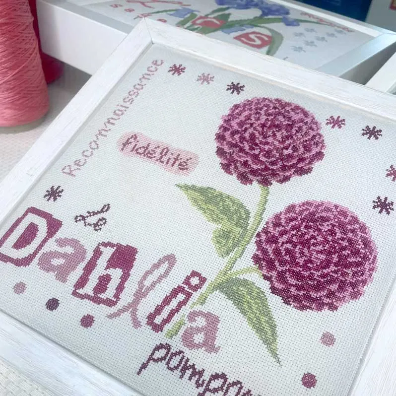 LiliPoints Dahlia borduurpatroon patroon alleen bloem