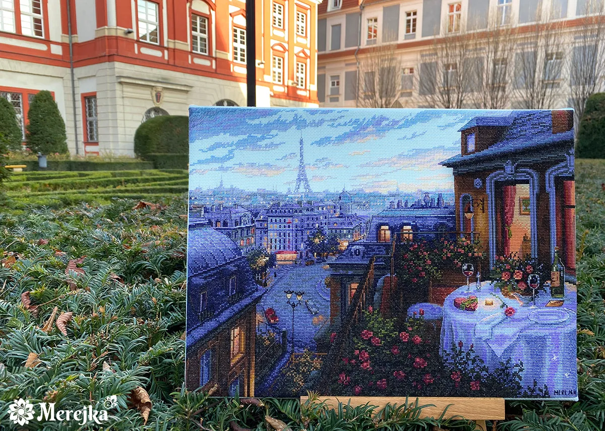 Merejka Paris Evening Deja Vu borduurpakket 30x40 Parijs