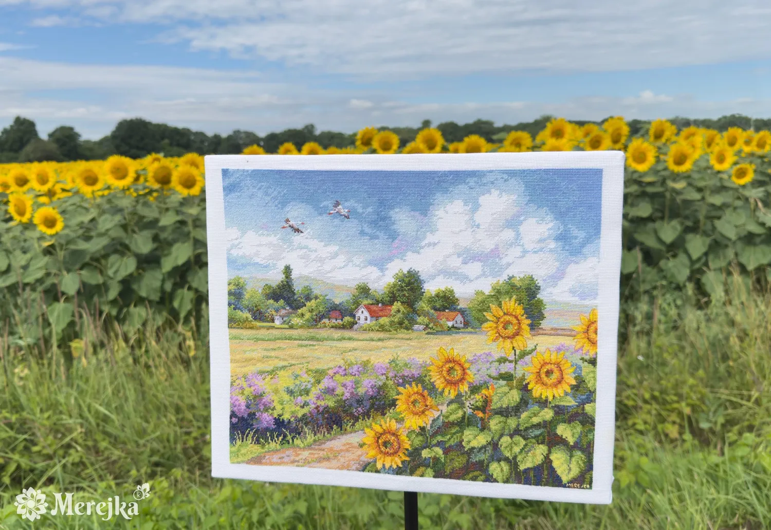 Merejka The Way Home borduurpakket 32x37,5 wit