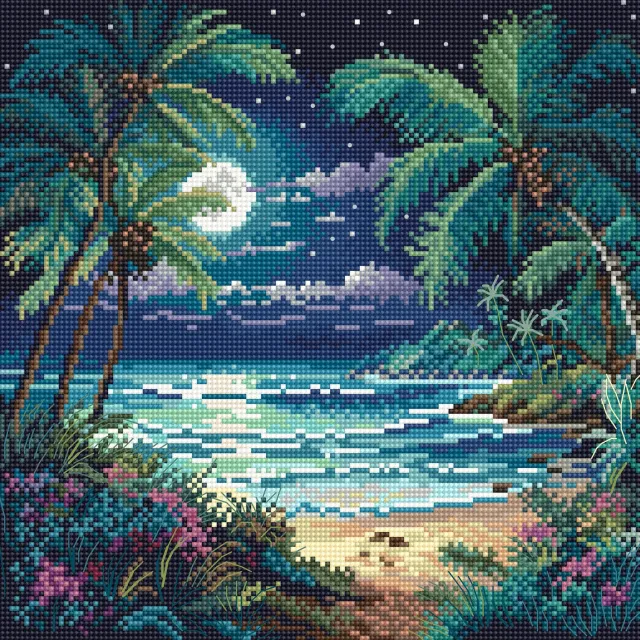 Leti Stitch L450 Night Paradise telpatroon borduren 130x130
