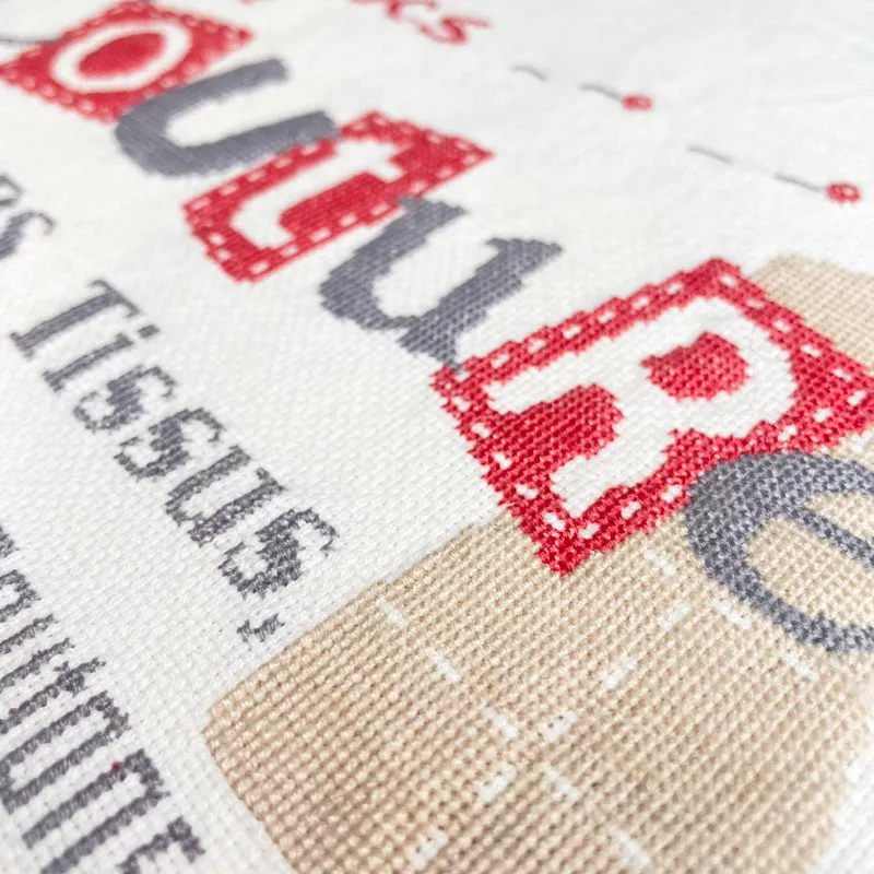 LiliPoints Couture Bag borduurpatroon grijze en witte versie