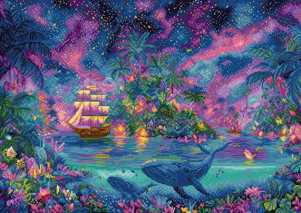 Leti Stitch L9978 Celestial Isles borduurpakket 43x31 cm