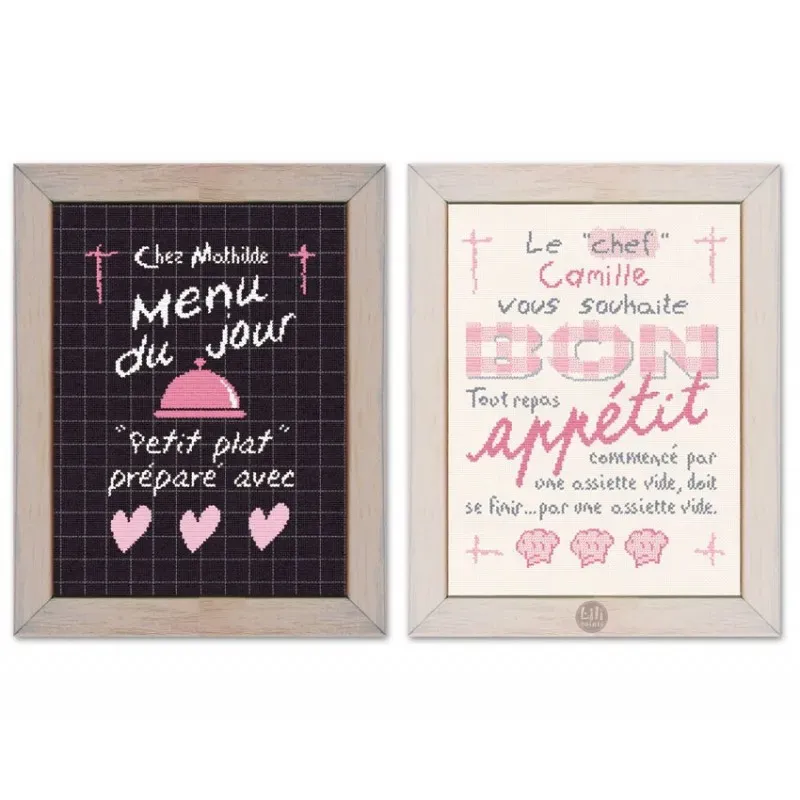 LiliPoints Kitchen Sign borduurpatroon 2 motieven