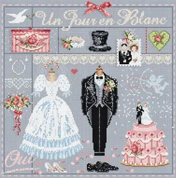 Madame la Fée Un Jour en Blanc 082 borduurpakket linnen