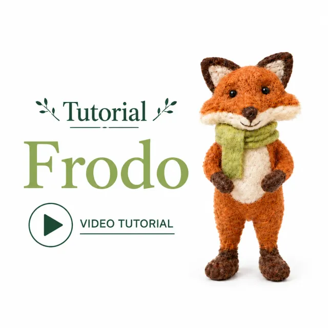 The Wool Family Frodo de vos videotutorial naaldvilten digitaal