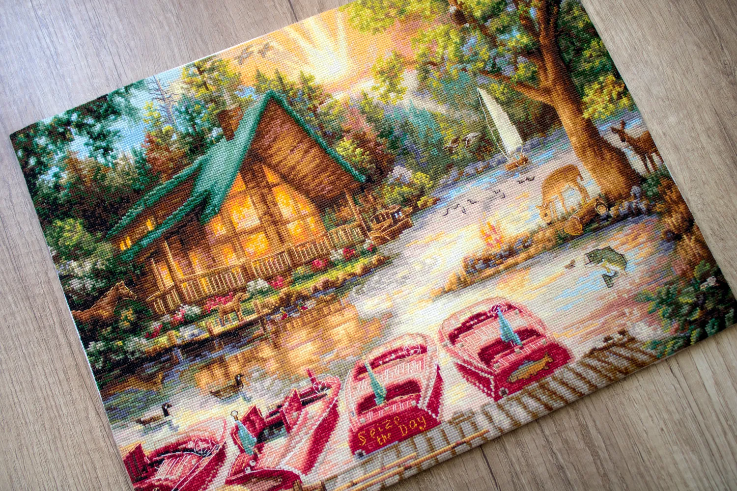 Leti Stitch 963 Seize the Day borduurpakket 42x32 Zweigart