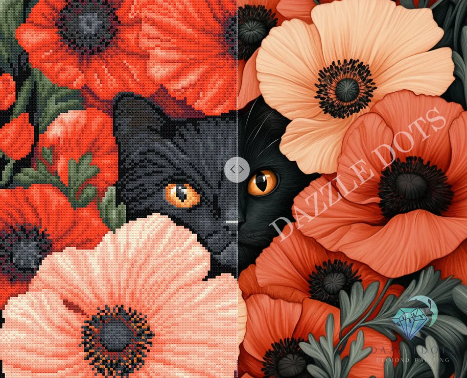 Leti Stitch Dazzle Dots LT23 Poppy Eyes diamond painting 40x50 cm