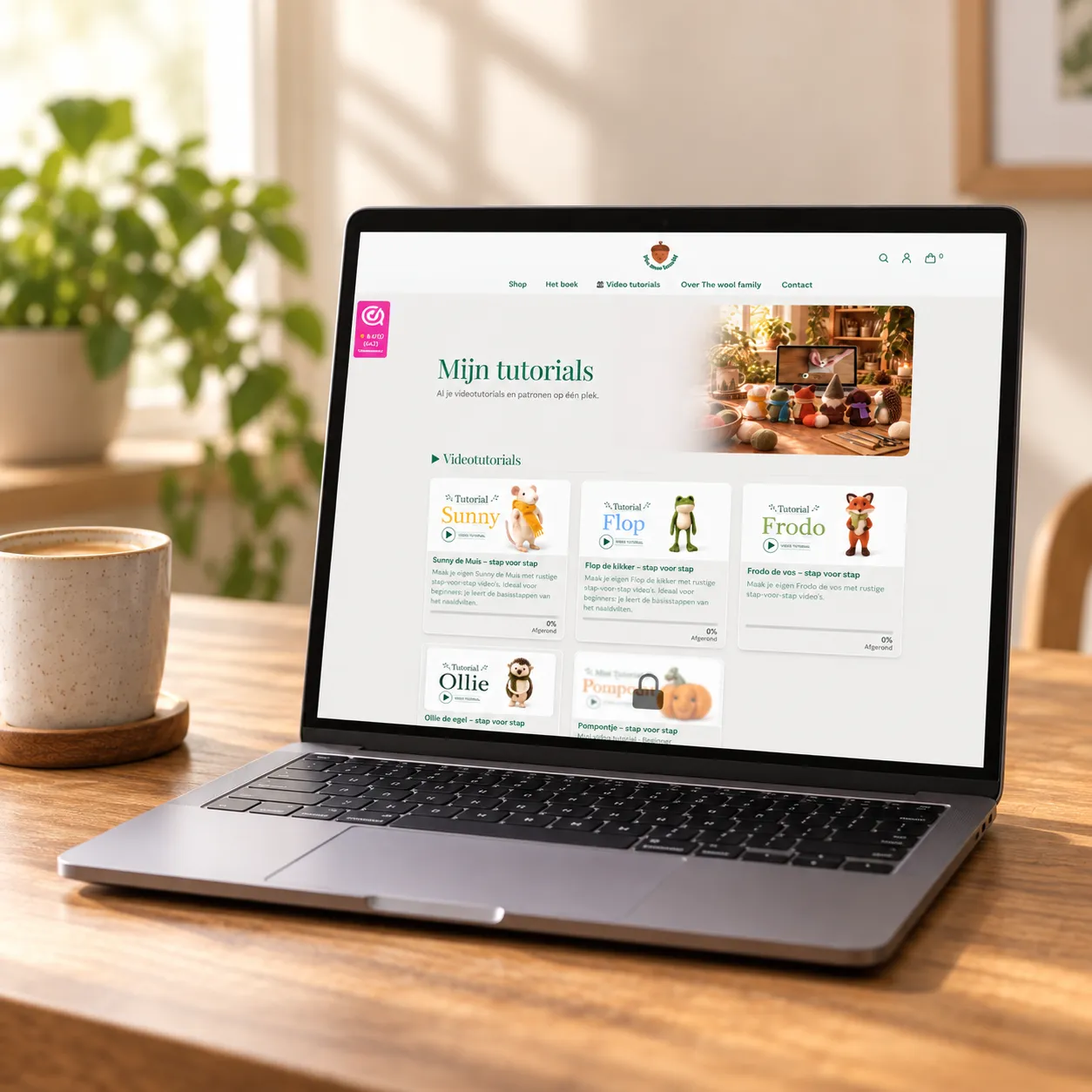 The Wool Family Academy jaarabonnement naaldviltcursus online