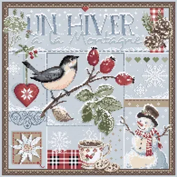 Madame la Fée Un Hiver à la Montagne borduurpatroon pdf winter