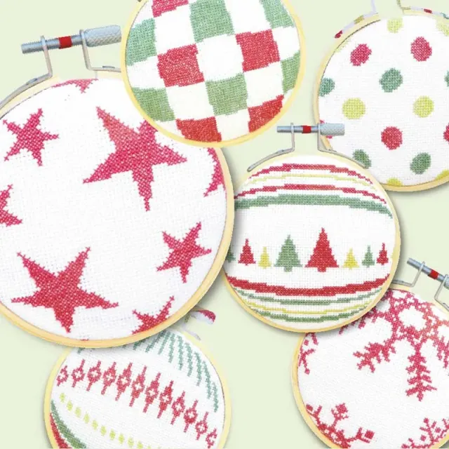 LiliPoints Christmas Ornaments 1 kruissteekpatroon 6 stuks