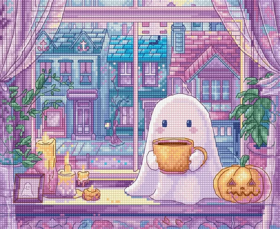 Leti Stitch L9962 Pumpkin Latte Nights borduurpakket herfst