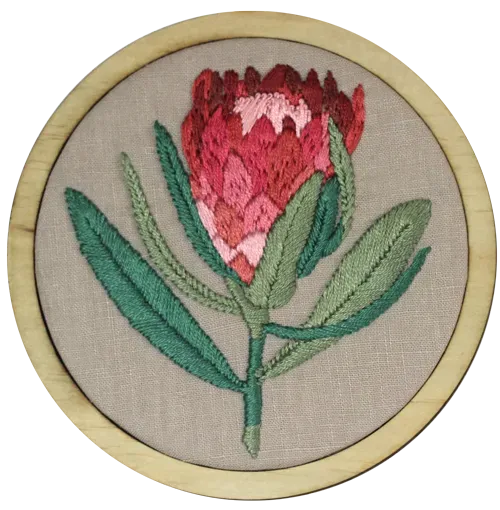 Helen Stubbings Botanical Protea borduurkit linnen