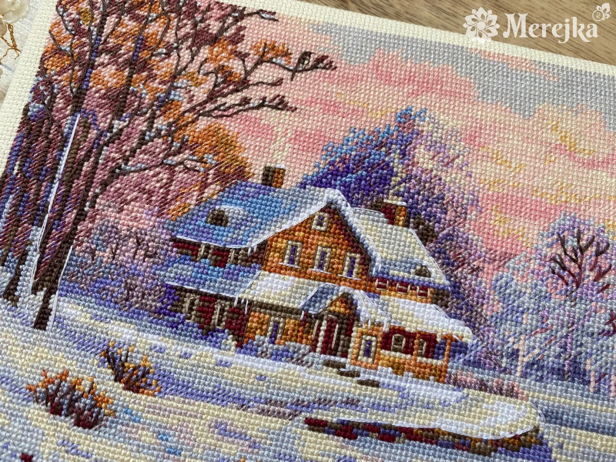 Merejka The First Snow borduurpakket 20x29 ecru