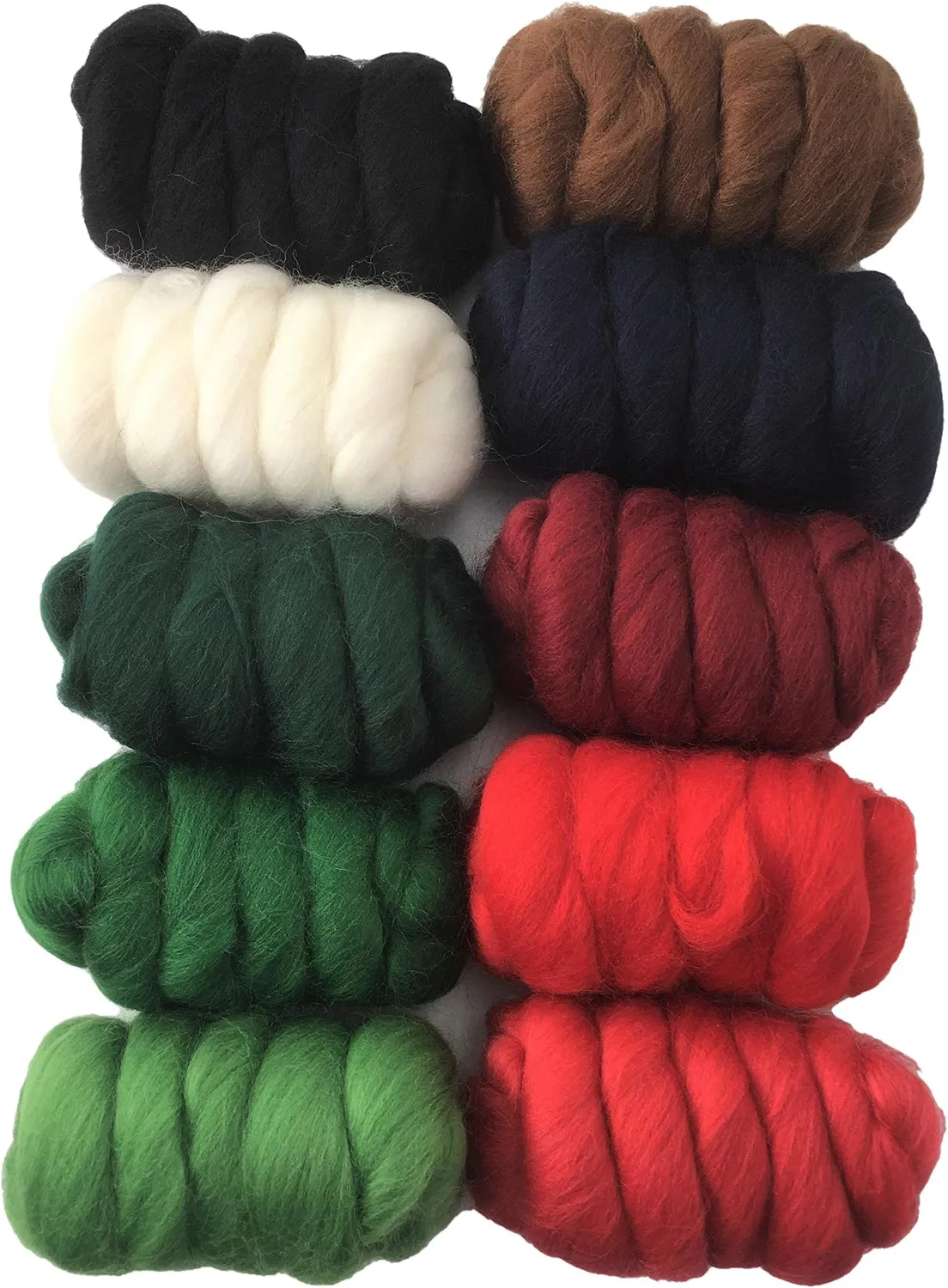 The Wool Family Merinowol kerstset 10 x 25 gram 250 gr 23 micron