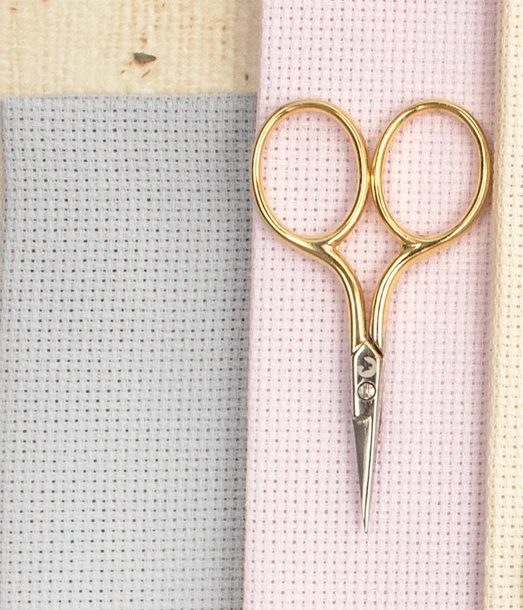 Leti Stitch 20448 borduurschaartje 7 cm goud handvat