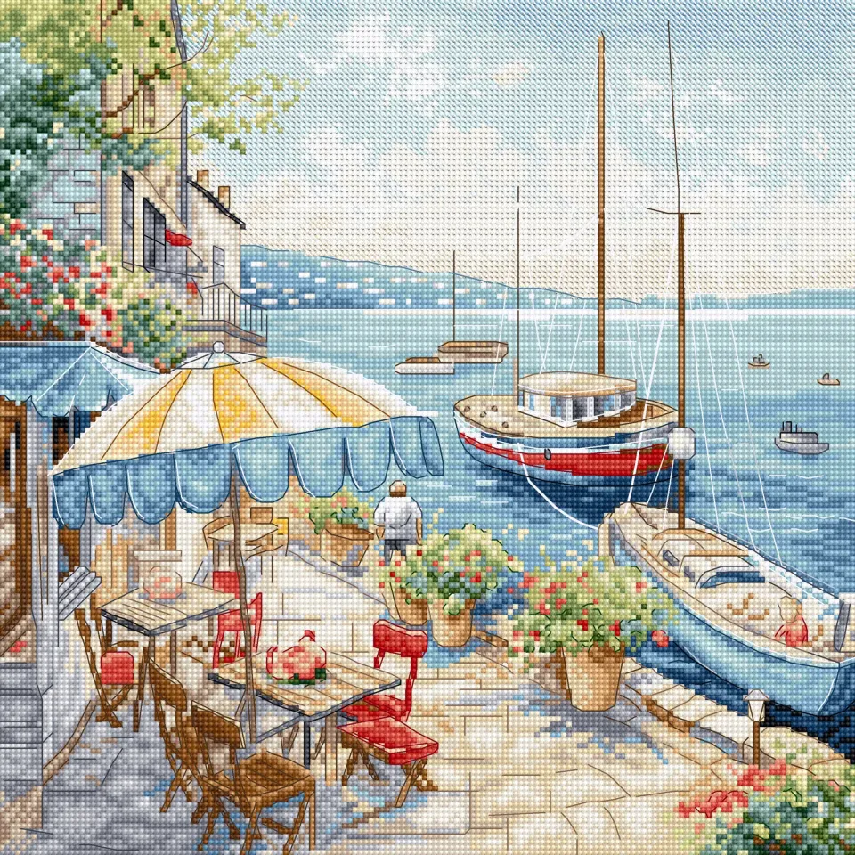 Leti Stitch L9927 Seascape borduurpakket 26x26