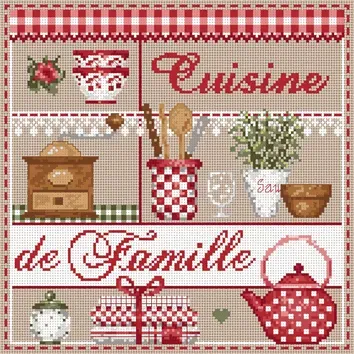 Madame la Fée Mini Cuisine 048 borduurpatroon set van 2