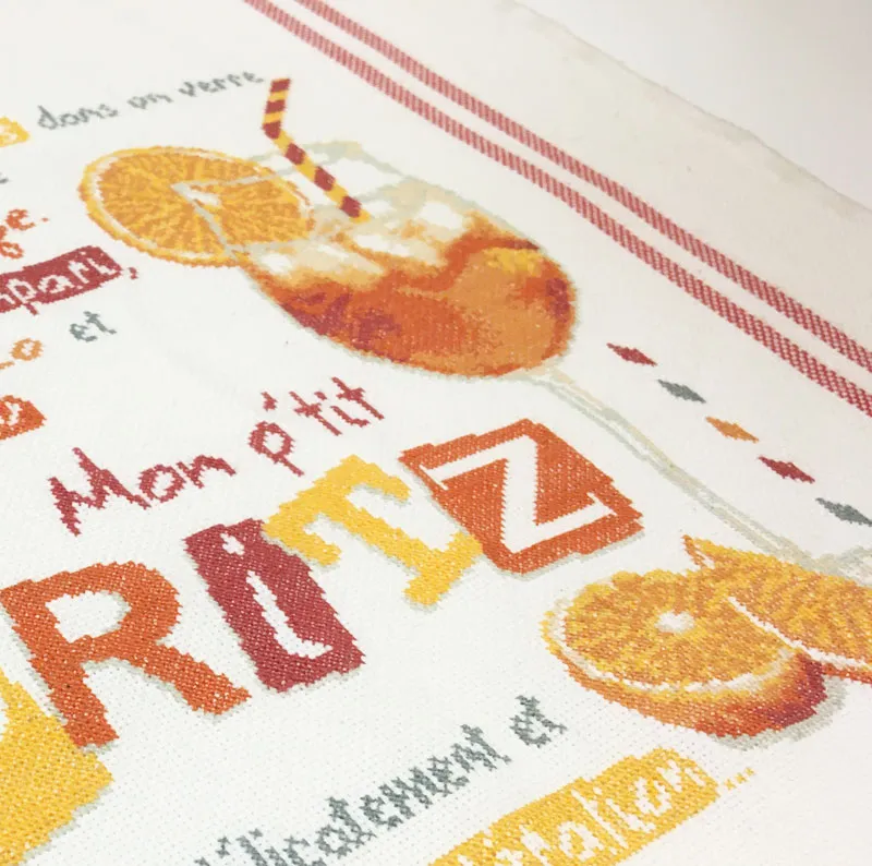 LiliPoints Spritz borduurpatroon kruissteek theedoek 198 steken