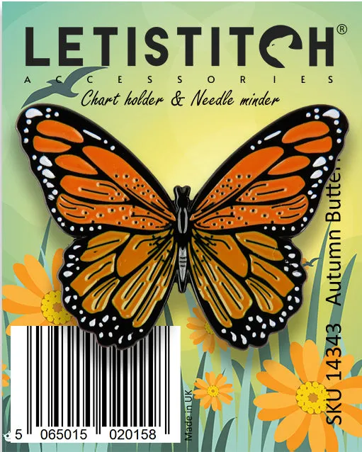 Leti Stitch 14343 Autumn Butterfly patroonhouder naaldmagneet 40x30 mm