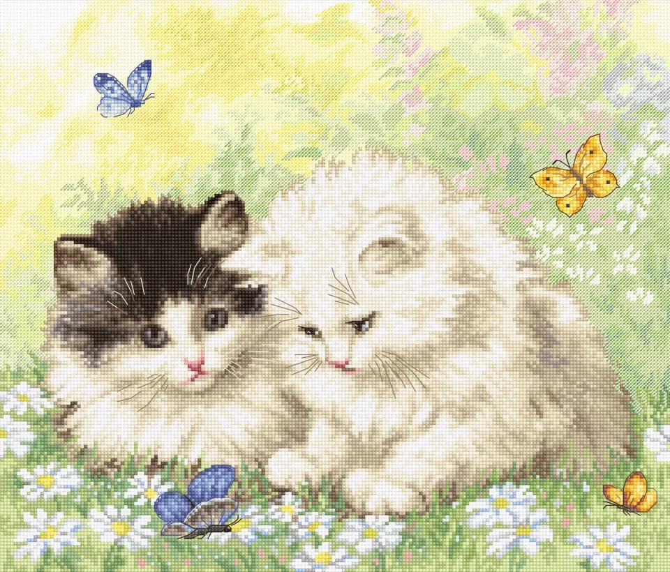 Leti Stitch 954 Summer Play Time borduurpakket 32x27 cm zomer