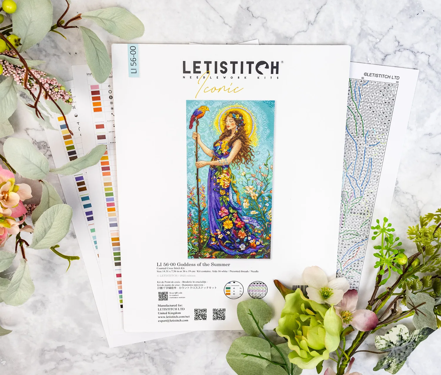 Leti Stitch LI 56-00 Goddess of the Summer borduurpakket 36x19cm