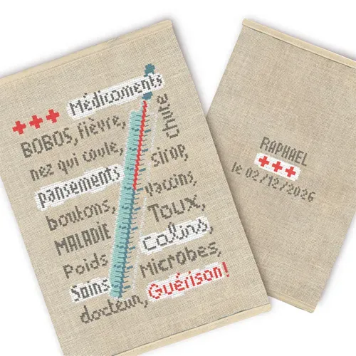 LiliPoints Thermometer borduurpatroon semi-kit linnen hoes