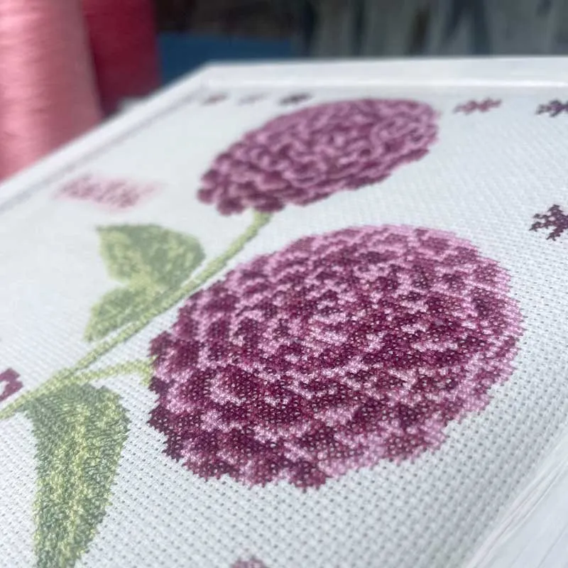 LiliPoints Dahlia borduurpatroon patroon alleen bloem