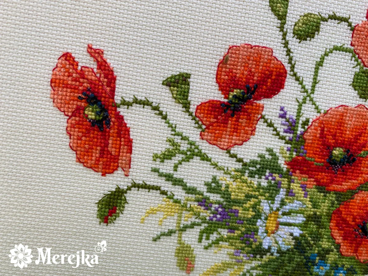 Merejka Summer Still Life borduurpakket Aida 16 ecru