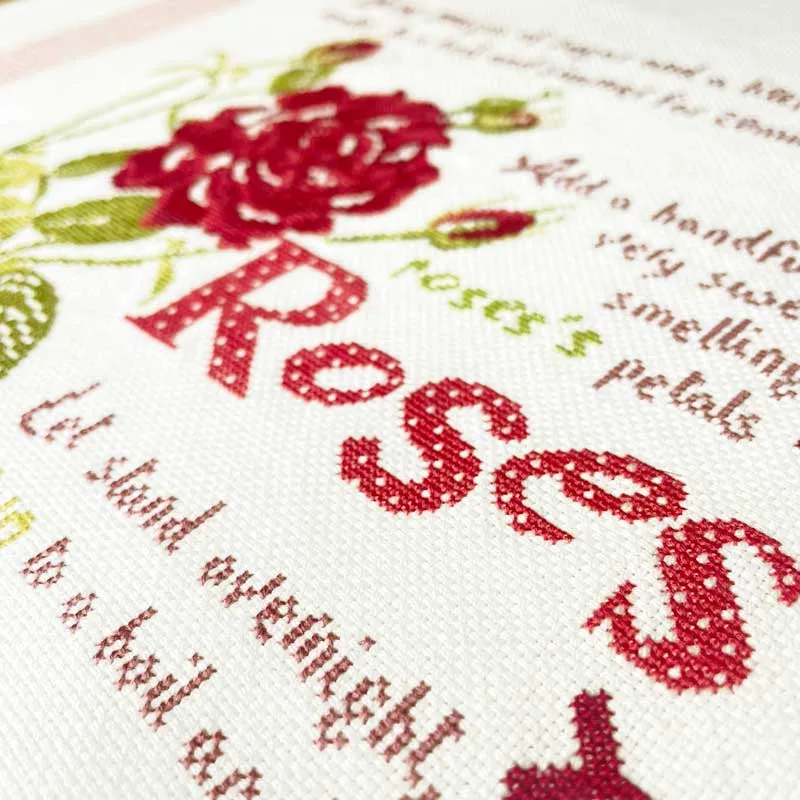 LiliPoints Rose Syrup 2 borduurpatroon rood-roze 180st