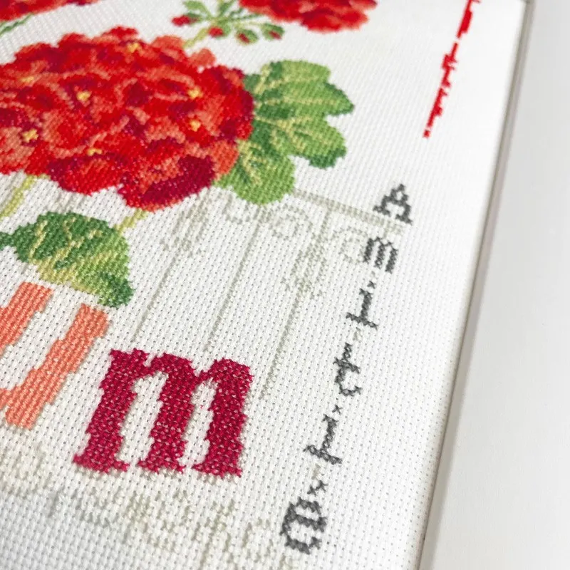 LiliPoints Le Géranium borduurpatroon bloem 150 steken