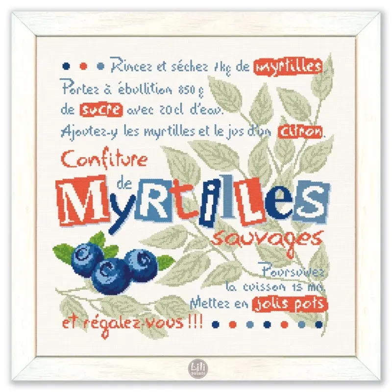 LiliPoints La confiture de Myrtilles borduurpatroon jam
