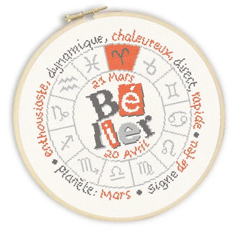 LiliPoints ARIES U004 borduurpatroon sterrenbeeld