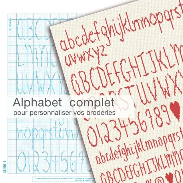 LiliPoints Alphabet to Embroider borduurpatroon 2 maten