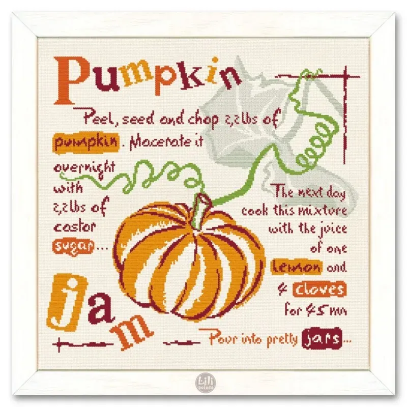 LiliPoints Pumpkin Jam borduurpatroon herfst telpatroon