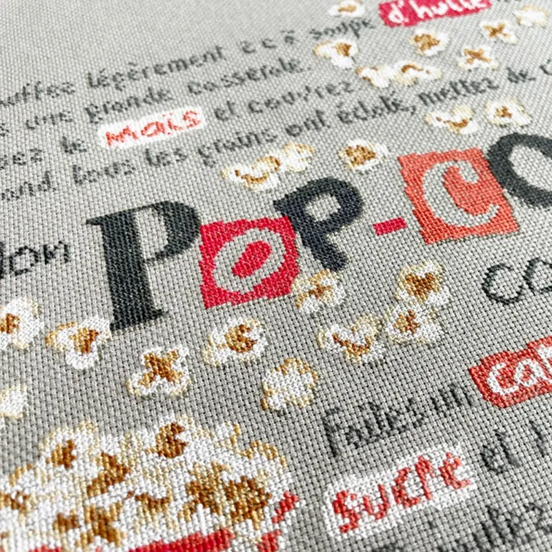 LiliPoints Mon Pop Corn Caramélisé borduurpatroon