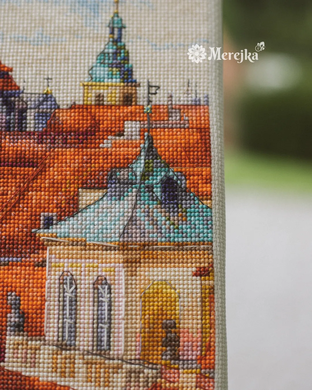 Merejka Golden Prague borduurpakket Aida 16 ecru 30x40